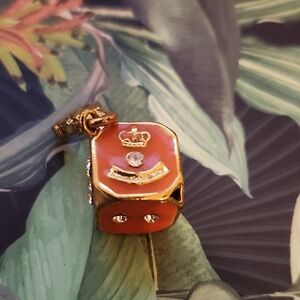 Juicy Couture Gold and Orange Dice Charm